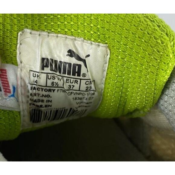 Puma Levaio IdCell Running Shoes Women Size 6.5 White Green Mesh Low Top Lace Up - Picture 10 of 10